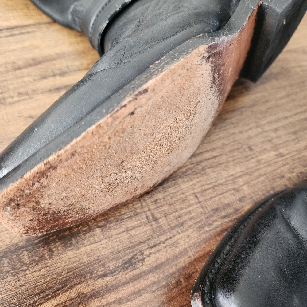 Mezcalero Black Boots Cowgirl Sz 38 8 Leather - Picture 6 of 6